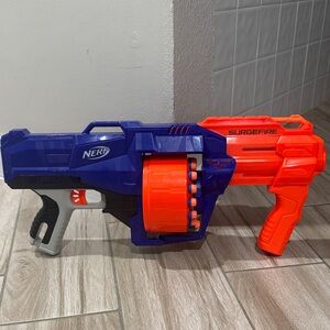 Nerf Elite SurgeFire Blaster - Vibrant Blue & Bold Orange (Nerf Darts Included)
